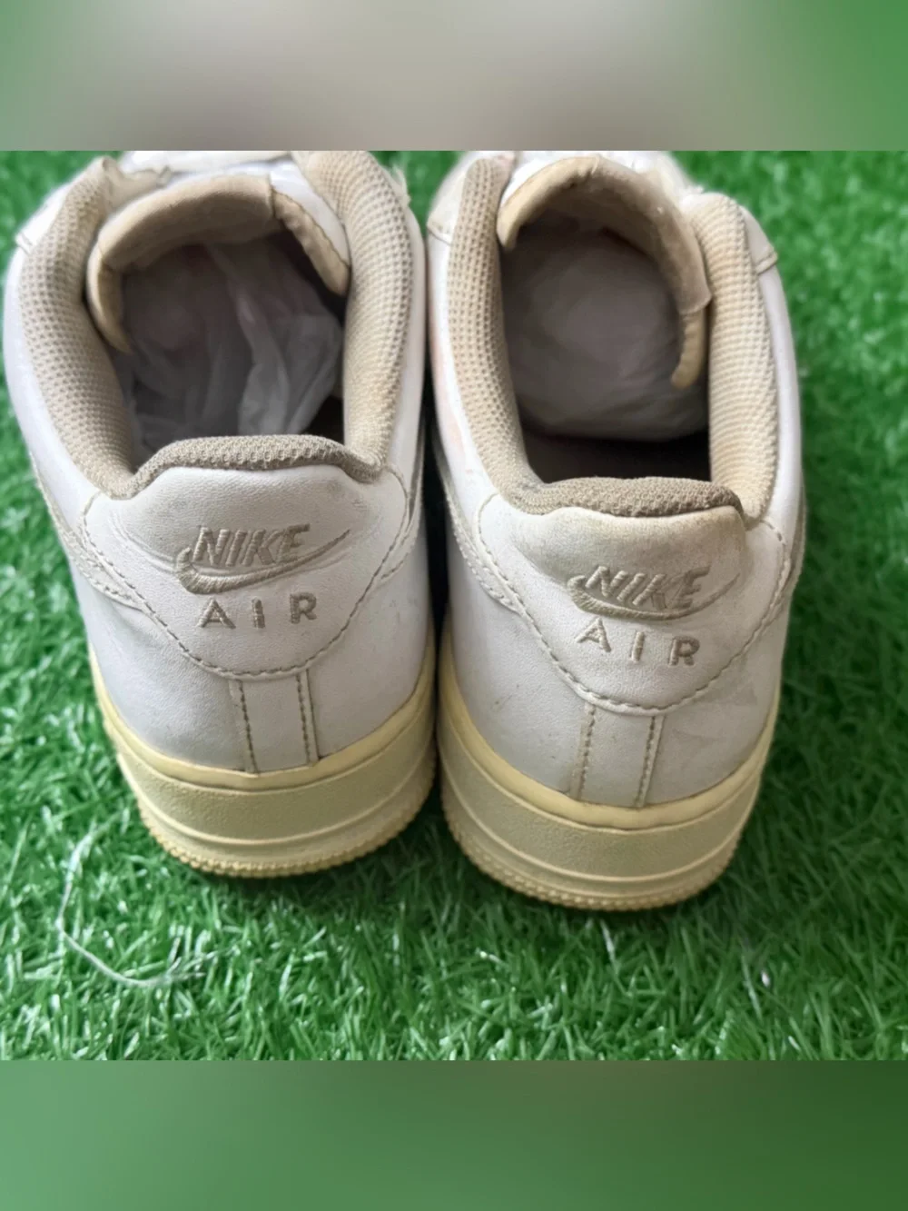 Nike Kids White/Cream Air‎ Force 1 Low Sneakers Size 6Y